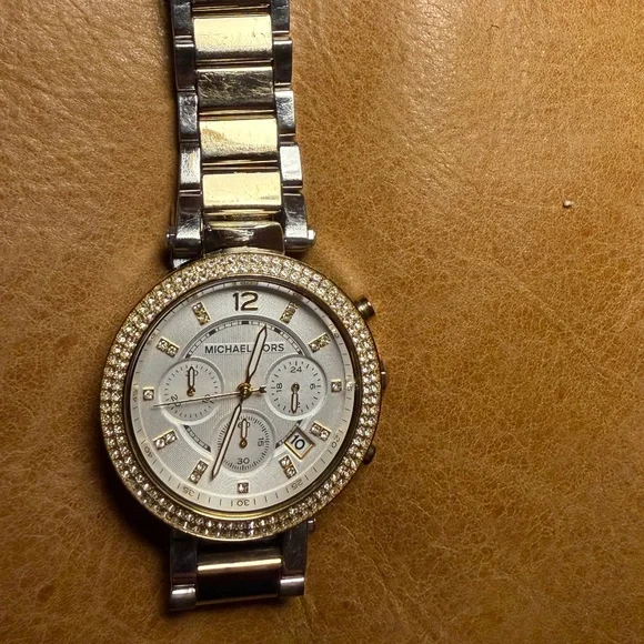 Michael Kors Gold and Sterling Watch - Picture 3 of 4